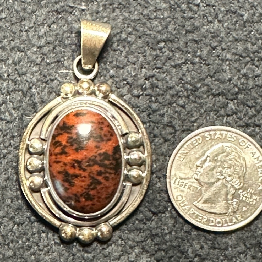 925 Sterling Necklace Pendant With Stone
